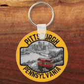 Porte-clés Pittsburgh Pennsylvania Steel City Skyline Incline (Recto)