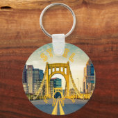 Porte-clés Pittsburgh Steel City Skyline 412 (Recto)