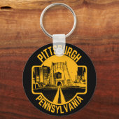 Porte-clés Pittsburgh Steel City Skyline Bridge Pennsylvanie (Recto)