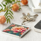 Porte-clés Pivoine Art Déco (Côté)