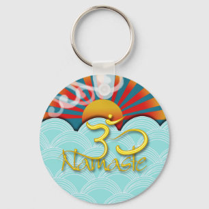 Porte-clés PixDezines namaste+vent+eau+sunburst+om