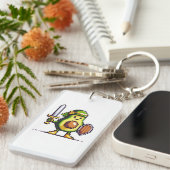 Porte-clés Pixel Avocado Warrior - 8 bits de personnage de je (Devant droit)