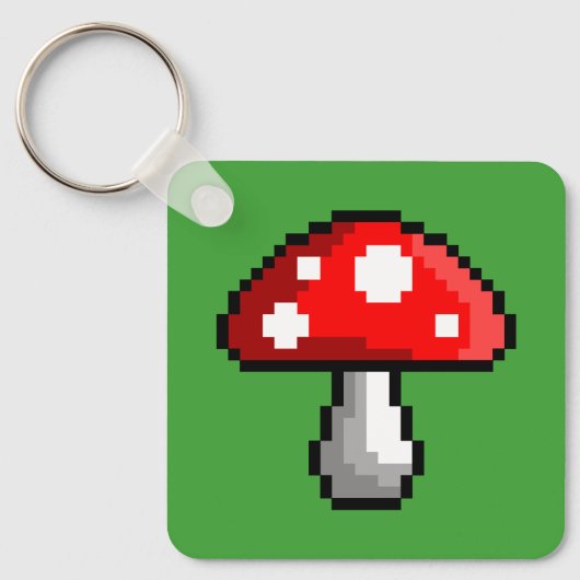 Porte-clés Pixel Porte - clé de champignons (Recto)
