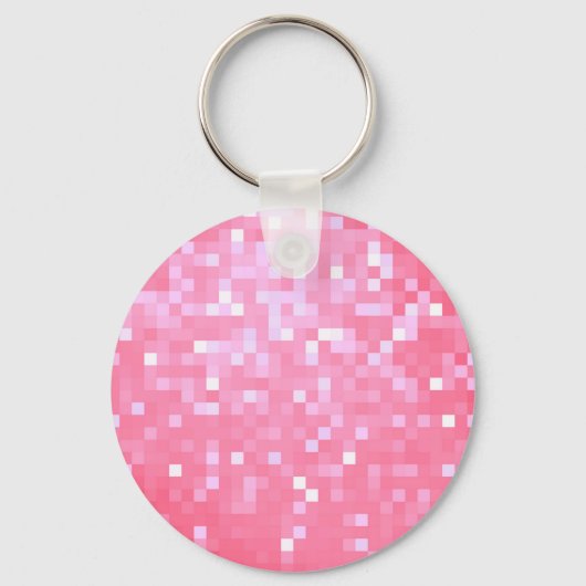 Porte-clés Pixel rose étincelle (Recto)