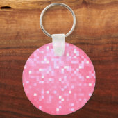 Porte-clés Pixel rose étincelle (Recto)