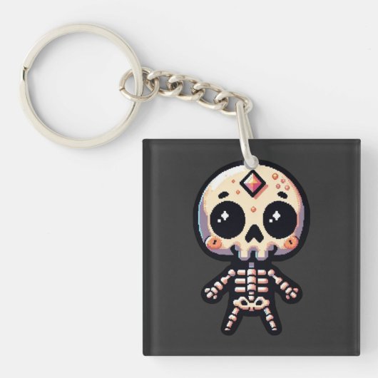 Porte-clés Pixelart Skeleton (Devant)