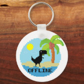 Porte-clés Pixelated Dinosaur Vacation Tech Enthusiasts Coder (Recto)