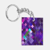 Porte-clés Pixelated Pattern - Purple (Devant gauche)