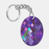 Porte-clés Pixelated Pattern - Purple (Devant gauche)