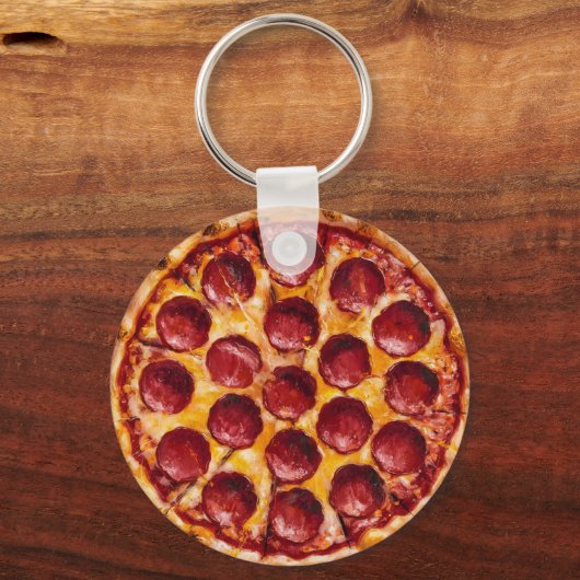 Porte-clés Pizza au Pepperoni (Recto)