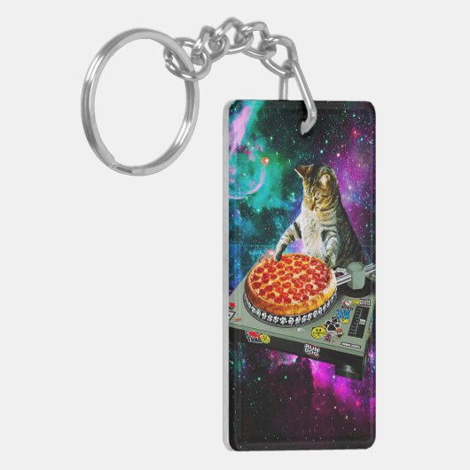 Porte-clés Pizza de chat du DJ de l'espace (Devant gauche)