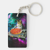 Porte-clés Pizza de chat du DJ de l'espace (Dos)