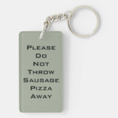 Porte-clés Pizza de saucisse (Dos)