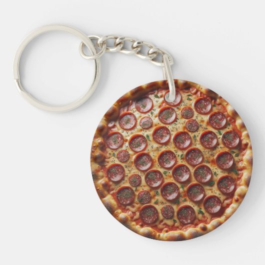 Porte-clés Pizza en tranches de style (Devant)