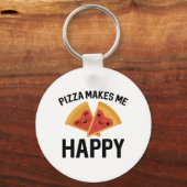 Porte-clés Pizza Me Rend Heureux (Recto)