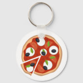 Porte-clés Pizza Mozzarella aux Tomates et Basilic (Recto)