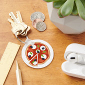 Porte-clés Pizza Mozzarella aux Tomates et Basilic