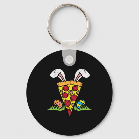 Porte-clés Pizza Pâques Slice Bunny Oars Amusants Snack (Recto)