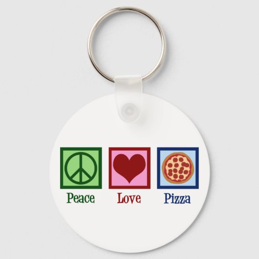 Porte-clés Pizza Peace Love (Verso)