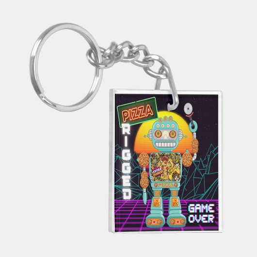Porte-clés Pizza Riggué - Jeu sur (Devant gauche)