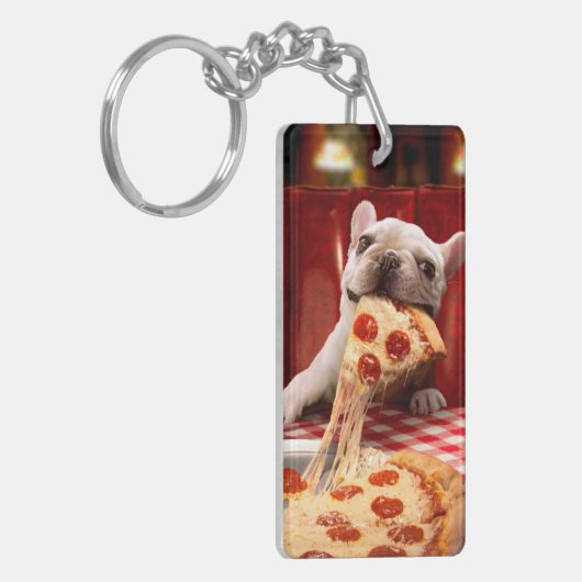 Porte-clés Pizza Slice mangeur de chien (Devant gauche)