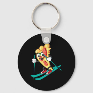Porte-clés Pizza Slice Sur Skis Cool Blé Dough Pie Amateurs G