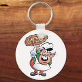 Porte-clés Pizzaïolo de dessin animé italien classique (Recto)