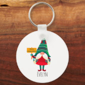 Porte-clés Placard de retenue Gnome mignon avec voeux (Recto)