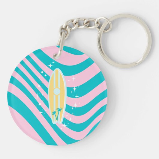 Porte-clés Plage Art, Vibes Tropicales (Dos)