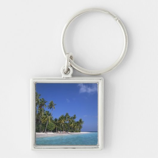 Porte-clés Plage avec palmiers, Maldives (Devant)
