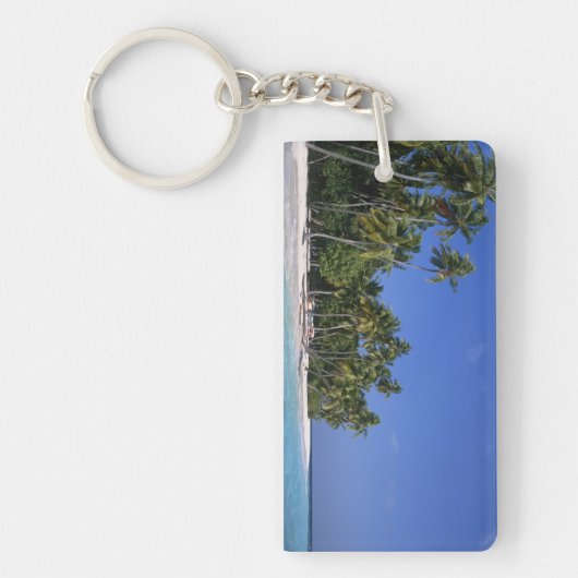 Porte-clés Plage avec palmiers, Maldives (Devant)