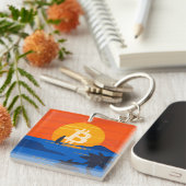 Porte-clés Plage Bitcoin (Devant Droit)