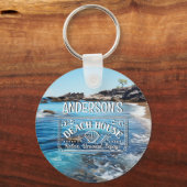 Porte-clés Plage Cove Peinture Votre aventure commence (Recto)