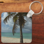 Porte-clés Plage d'Aruba I Belle Scène Nature (Verso)