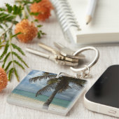 Porte-clés Plage d'Aruba I Belle Scène Nature (Devant Droit)