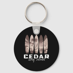 Porte-clés Plage de Cedar Long Island Planche de surf Hommes