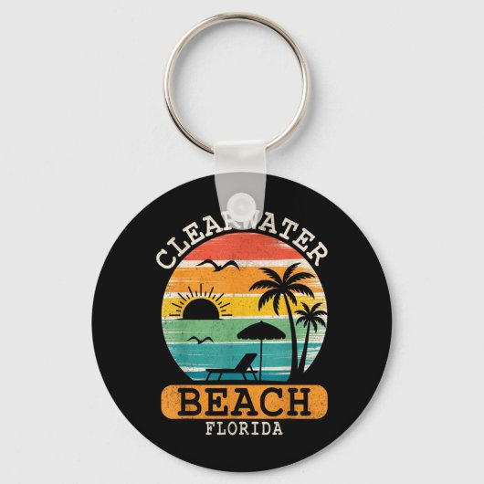 Porte-clés Plage de Clearwater Floride Coucher de soleil trop (Recto)