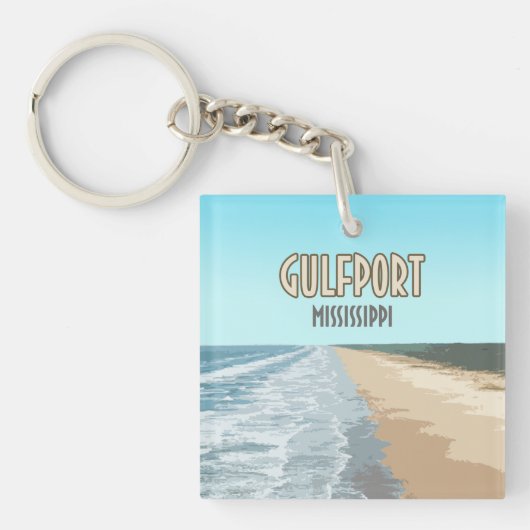 Porte-clés Plage de Gulfport Mississippi (Devant)