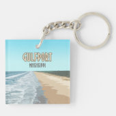 Porte-clés Plage de Gulfport Mississippi (Dos)