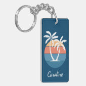 Porte-clés Plage de l'île tropicale personnalisée Ocean Sunse (Devant gauche)