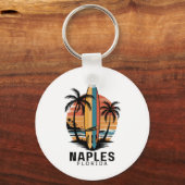 Porte-clés Plage de Naples Floride Surfant Surfeur _1 (Recto)