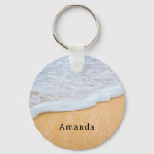 Porte-clés Plage de sable avec Surf en mousse (Recto)