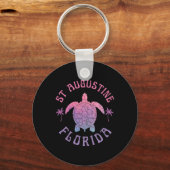 Porte-clés Plage de St Augustine Floride Tortue de mer Vacanc (Recto)