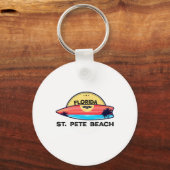 Porte-clés Plage de St Pete Beach Floride Surfboard Plage Sur (Recto)
