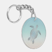 Porte-clés Plage de style Tortue de mer argentée (Devant gauche)