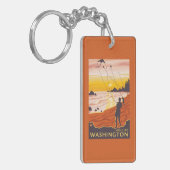 Porte-clés Plage et cerfs-volants - Moclips, Washington (Devant gauche)