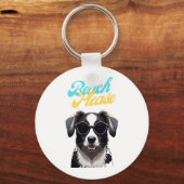 Porte-clés Plage et Chiens (Recto)