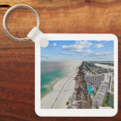 Porte-clés Plage et dauphins (Recto)