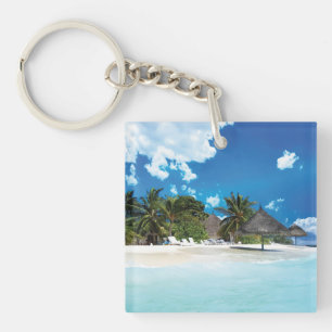 Porte-clés Plage exotique