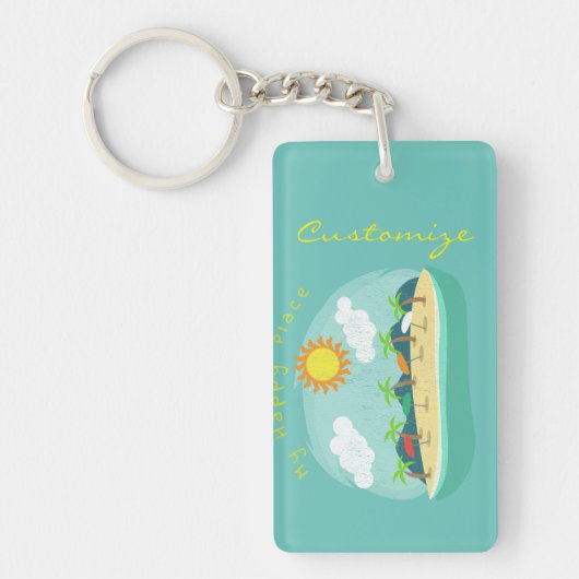 Porte-clés Plage Happy Place Thunder_Cove (Devant)